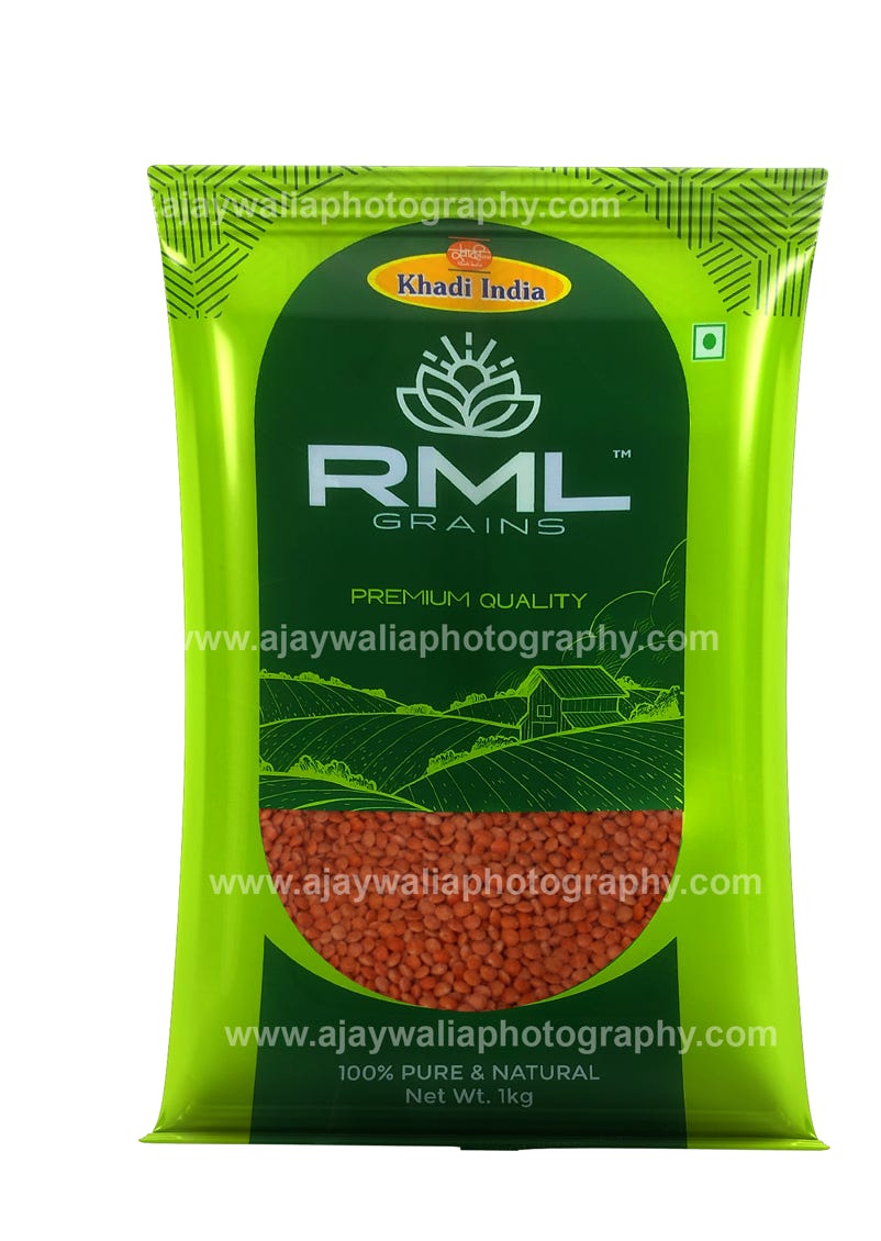 Pouch Photoshoot on white background for RML